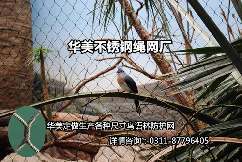 不锈钢动物笼舍网用于鸟语林网